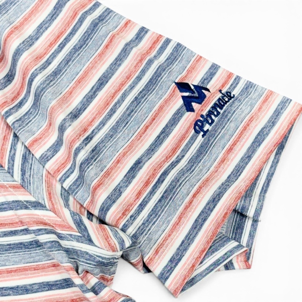 Johnnie O Performance Stripe Polo Shirt Mens XL Blue Coral Gully Golf Preppy USA - Picture 3 of 9